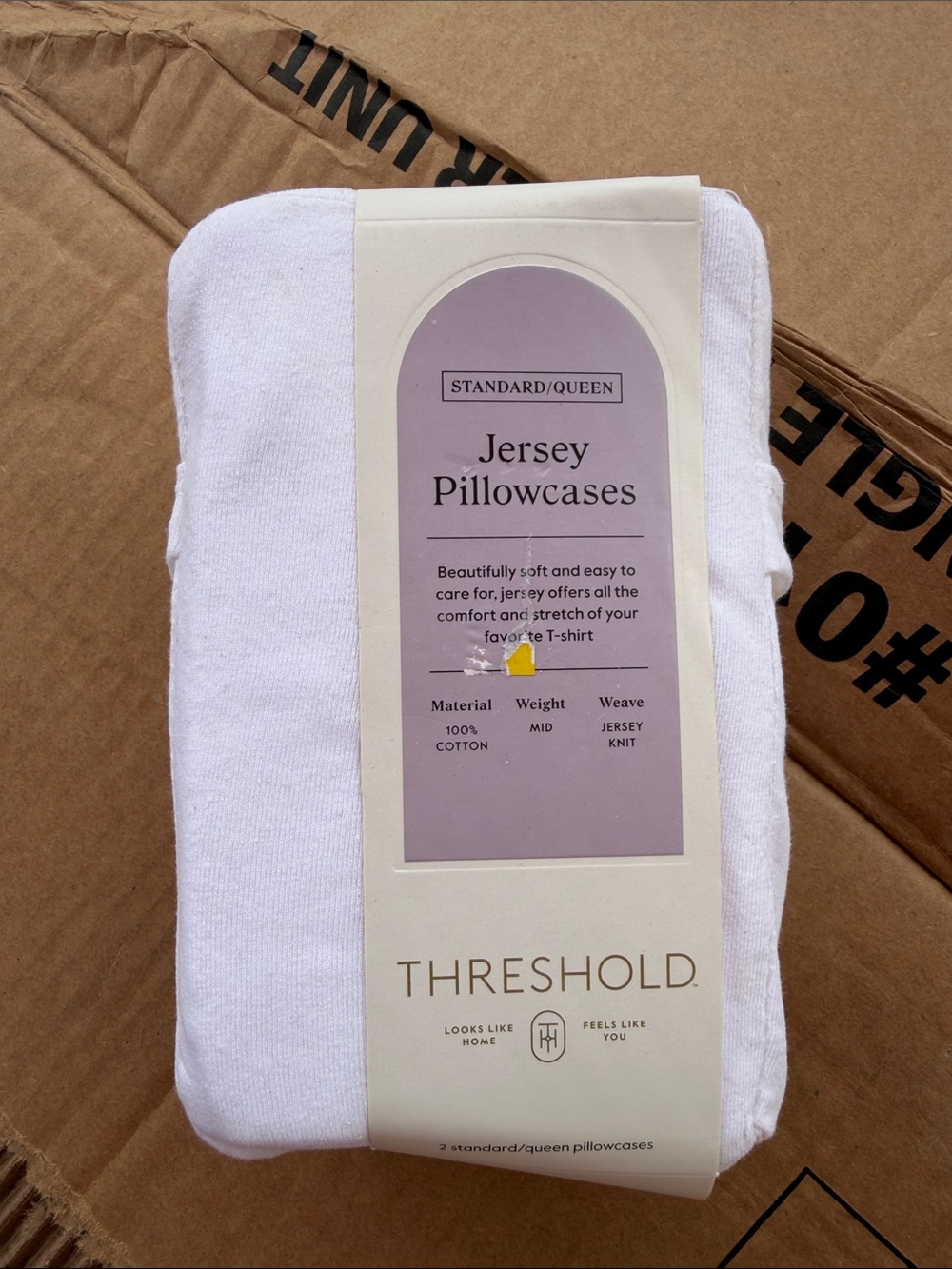 Threshold Jersey Pillowcases - White